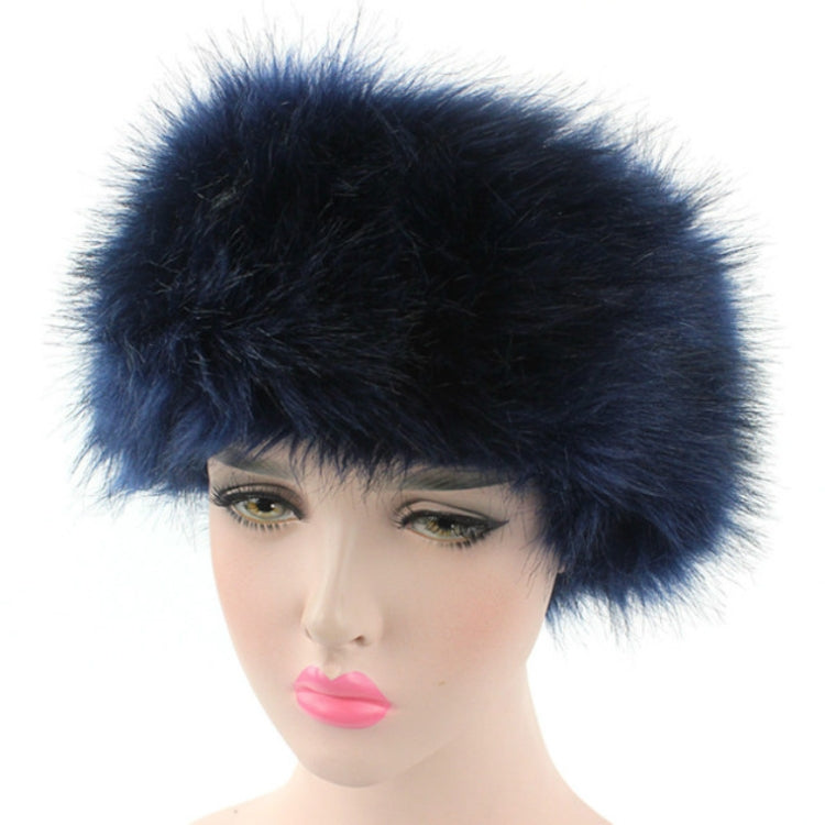 Unisex Winter Imitation Fox Fur Headband Bomber Hat, L（58-60cm）