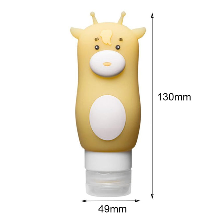 Portable Travel Shampoo Body Lotion Cosmetic Bottle Make Up Container Storage Box, Giraffe, White Horse, Blue Hippo