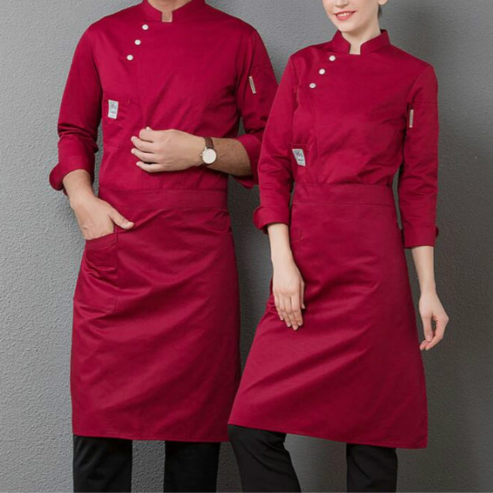 Men and Women Hotel Canteen Cake Baker Kitchen Long Sleeve Work Clothes, S, M, L, XL, XXL, XXXL, 4XL