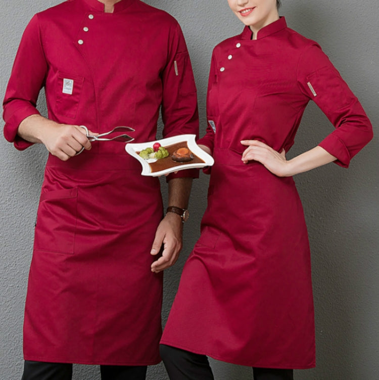 Men and Women Hotel Canteen Cake Baker Kitchen Long Sleeve Work Clothes, S, M, L, XL, XXL, XXXL, 4XL