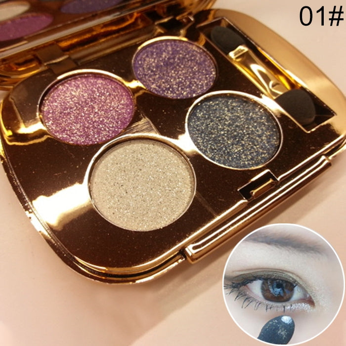 Professional  Eye Makeup Eyeshadow Palette Gold Smoky Cosmetics Makeup Palette Diamond Bright Glitter Eye Shadow