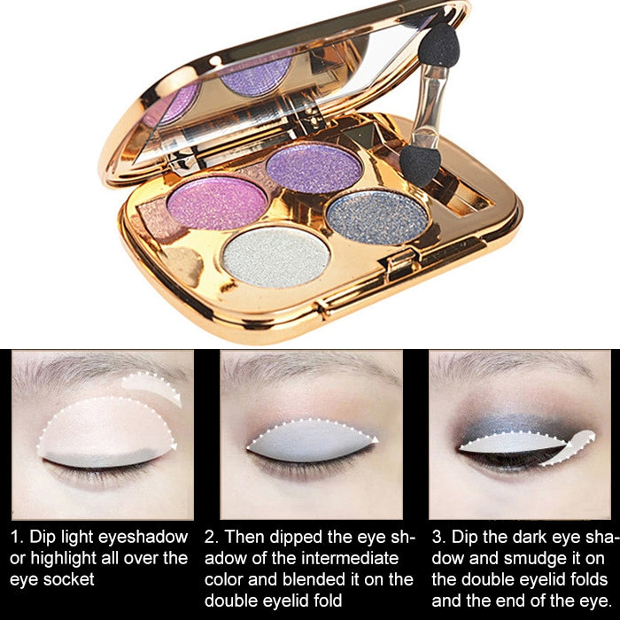 Professional  Eye Makeup Eyeshadow Palette Gold Smoky Cosmetics Makeup Palette Diamond Bright Glitter Eye Shadow