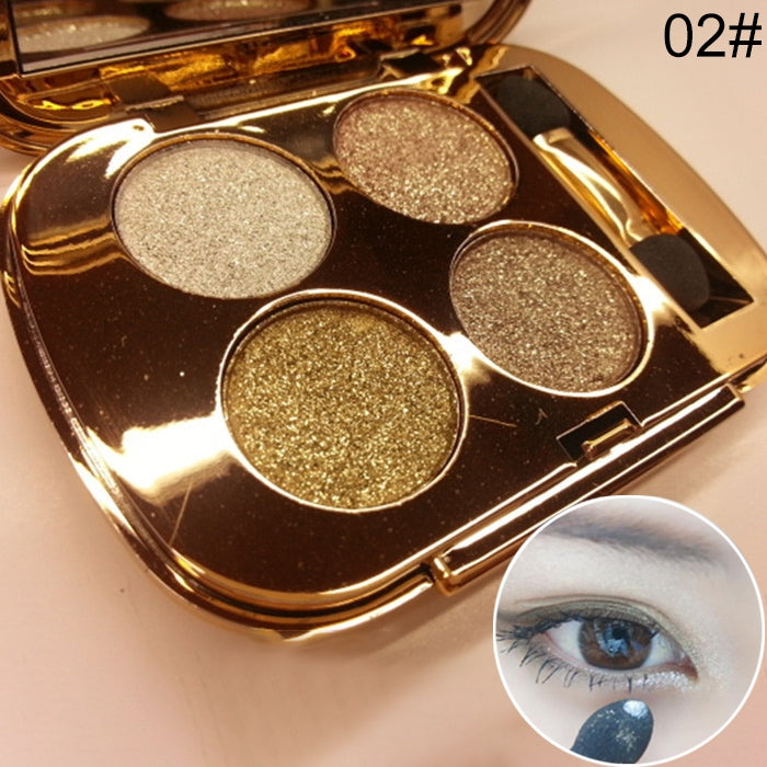 Professional  Eye Makeup Eyeshadow Palette Gold Smoky Cosmetics Makeup Palette Diamond Bright Glitter Eye Shadow