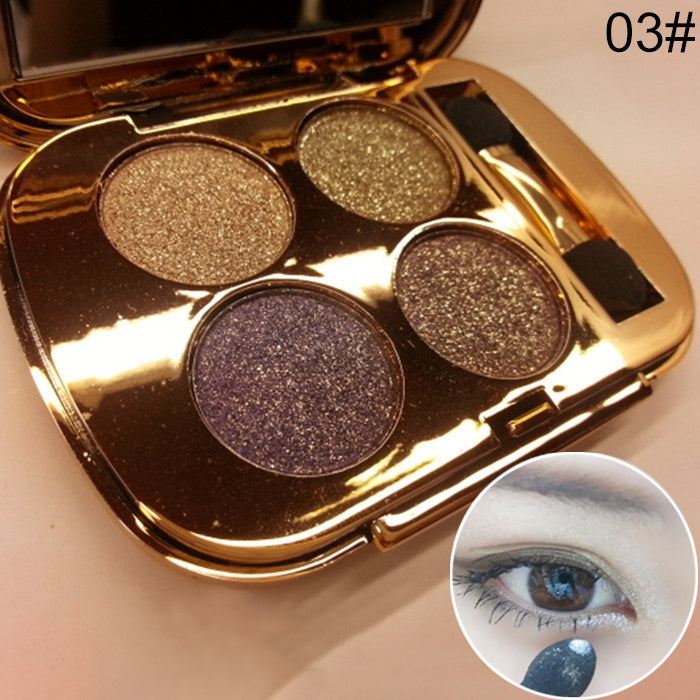 Professional  Eye Makeup Eyeshadow Palette Gold Smoky Cosmetics Makeup Palette Diamond Bright Glitter Eye Shadow