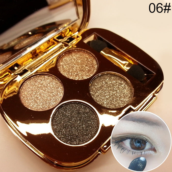 Professional  Eye Makeup Eyeshadow Palette Gold Smoky Cosmetics Makeup Palette Diamond Bright Glitter Eye Shadow