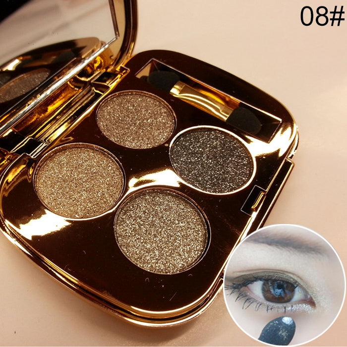 Professional  Eye Makeup Eyeshadow Palette Gold Smoky Cosmetics Makeup Palette Diamond Bright Glitter Eye Shadow