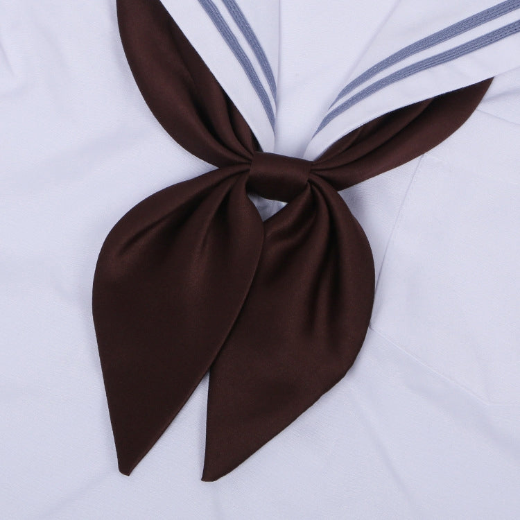 Women Polyester Silk Goldfish Knot Professional Bow Tie, Claret, Milky, Dark Green, Navy, Aqua Blue, Water Pink, Yellow, Khaki, Blue, Brown, Gray, Dark Red, Purple, White, Pink