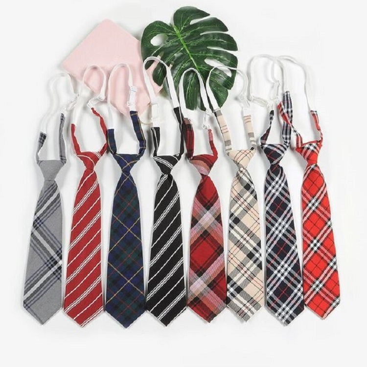 Lattice Stripe Pattern Cotton Short Rubber Band Bow Tie Clothing Accessories