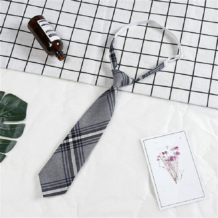 Lattice Stripe Pattern Cotton Short Rubber Band Bow Tie Clothing Accessories