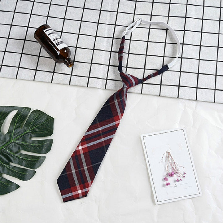 Lattice Stripe Pattern Cotton Short Rubber Band Bow Tie Clothing Accessories