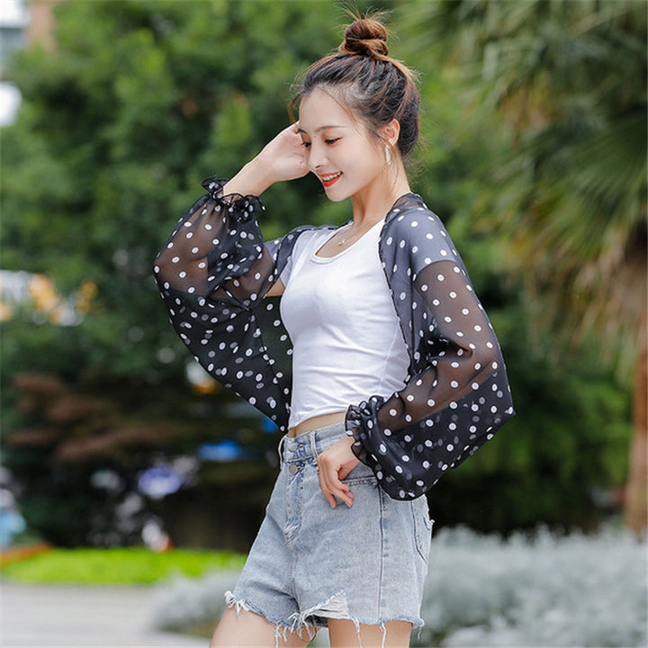 Spring And Summer Chiffon Sun Protection Clothing Outdoor Riding Cashew  Printed UV Protection Sleeve, 160 x 50cm