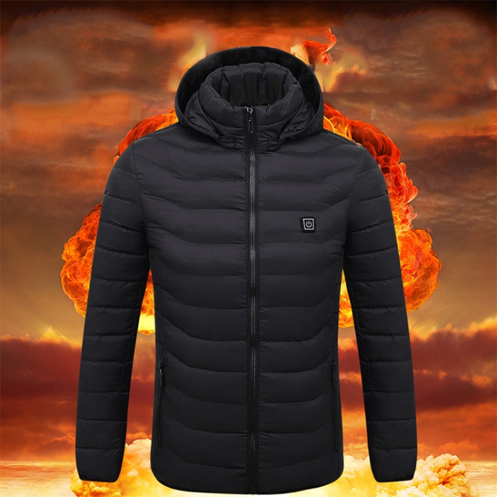 Winter Smart Electric Heating Hooded Jacket, M, L, XL, XXL, XXXL, XXXXL