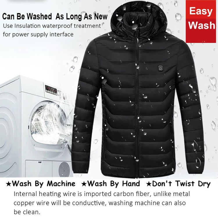 Winter Smart Electric Heating Hooded Jacket, M, L, XL, XXL, XXXL, XXXXL