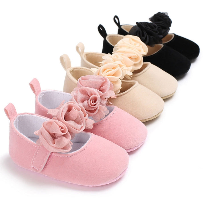 Lovely Flower Baby Girl Newborn Crib Shoes Soft Prewalker Anti-slip Baby Shoes, 11cm, 12cm, 13cm