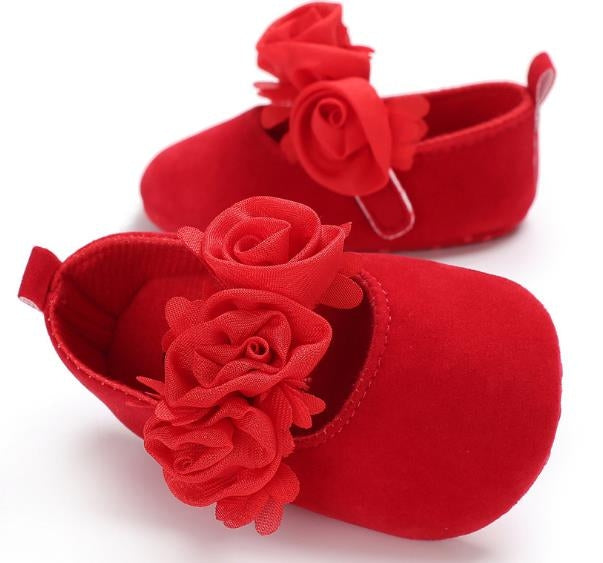 Lovely Flower Baby Girl Newborn Crib Shoes Soft Prewalker Anti-slip Baby Shoes, 11cm, 12cm, 13cm