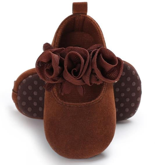 Lovely Flower Baby Girl Newborn Crib Shoes Soft Prewalker Anti-slip Baby Shoes, 11cm, 12cm, 13cm