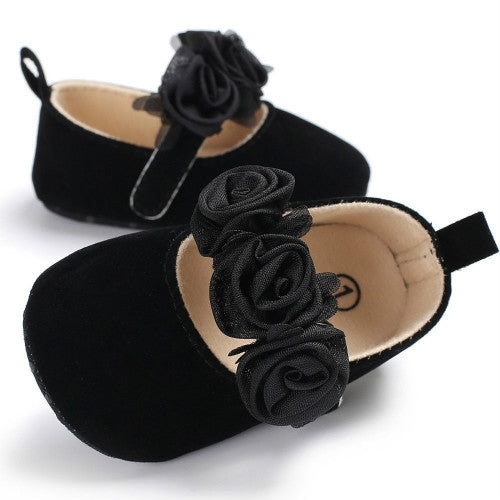 Lovely Flower Baby Girl Newborn Crib Shoes Soft Prewalker Anti-slip Baby Shoes, 11cm, 12cm, 13cm