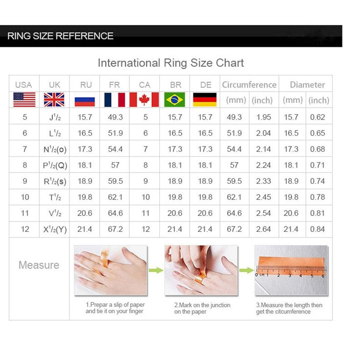 925 Sterling Silver Finger Rings Women Vintage Engagment Zircon Jewelry, 10, 8, 9, 6, 7