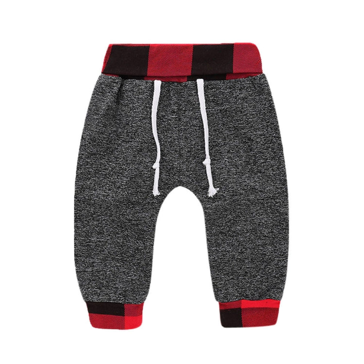 Hoodies Toddler Plaid Hooded Tops Long Pants Kids Set, 70cm, 80cm, 90cm, 100cm, 110cm