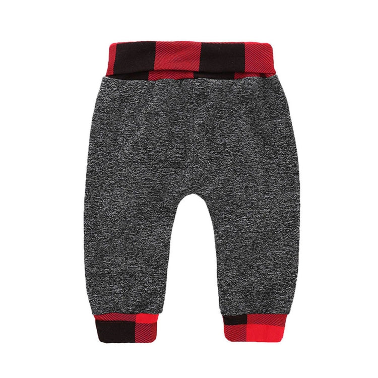 Hoodies Toddler Plaid Hooded Tops Long Pants Kids Set, 70cm, 80cm, 90cm, 100cm, 110cm