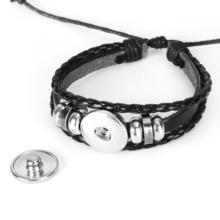 12 Constellation Black Braided Leather Glass Dome Punk Men Bracelet, Gemini, Cancer, Leo, Virgo, Libra, Scorpio, Sagittarius, Aquarius, Pisces, Capricorn, Aries, Taurus