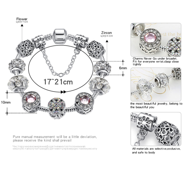 Women Fashion Simple Panjia Opal Crystal Alloy Bracelet, 17cm, 18cm, 19cm, 20cm, 21cm