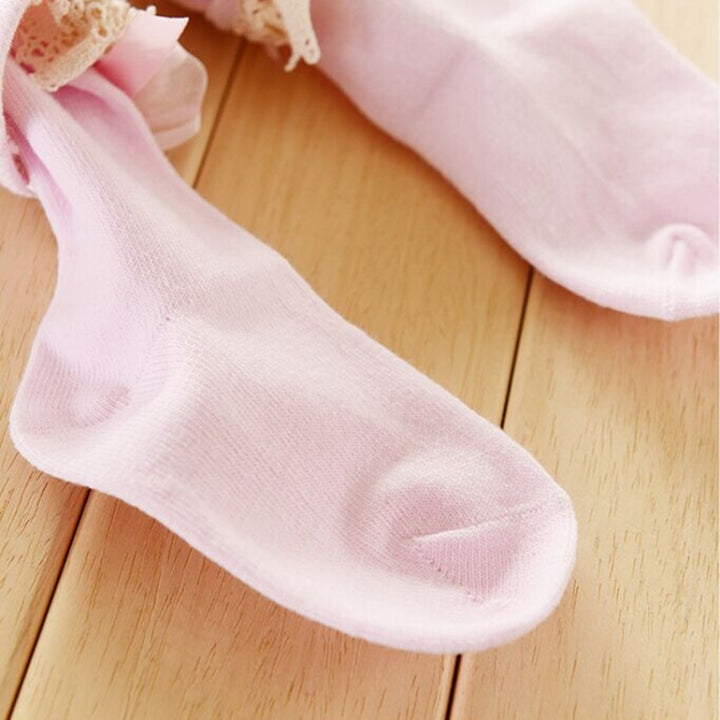 Baby Princess Tall Princess Socks with Lace Bow, 0-2 Years Old, 2-4 Years Old