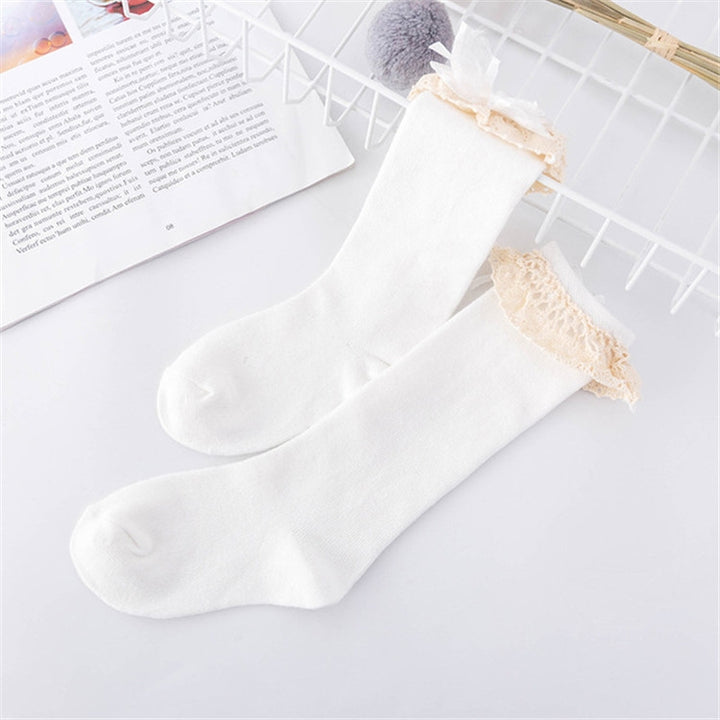 Baby Princess Tall Princess Socks with Lace Bow, 0-2 Years Old, 2-4 Years Old