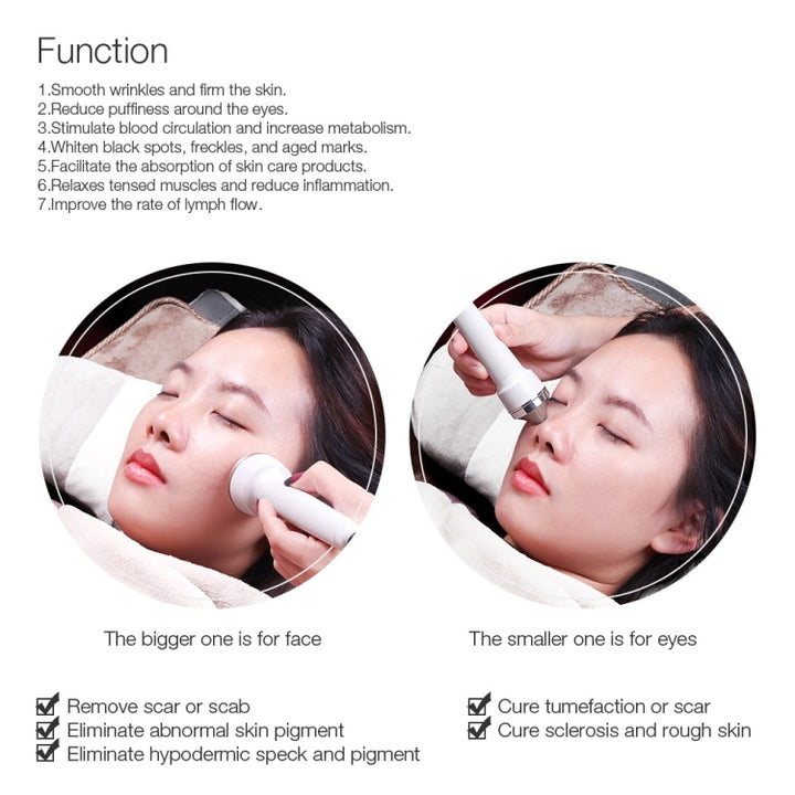 2 PCS Professional Ultrasonic Ladies Skin Care Whitening Freckle Anti-aging Beauty Facial Machine