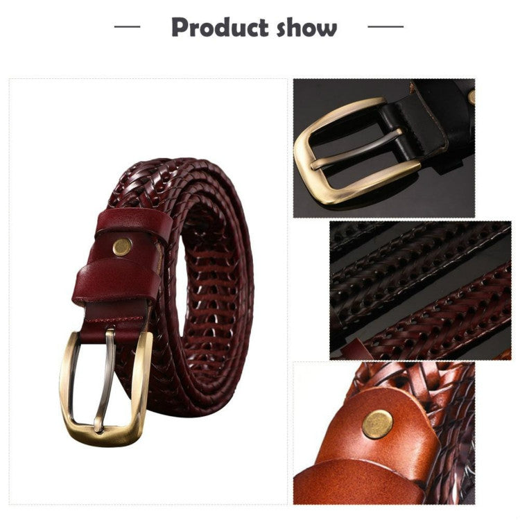 Wide Edition Hand Woven Lacquered Genuine Leather Waistband for Men, 105cm, 100cm, 110cm, 115cm, 120cm