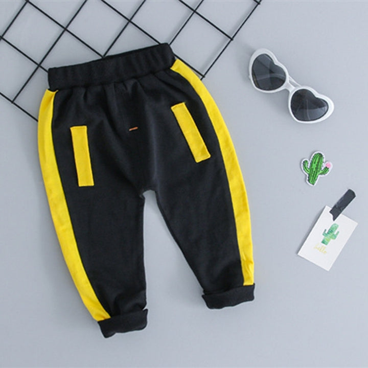 Spring and Autumn Boys Clothing Letters Pattern Round Neck Long Sleeve T-Shirt + Trousers Sports Set, 80cm, 90cm, 100cm