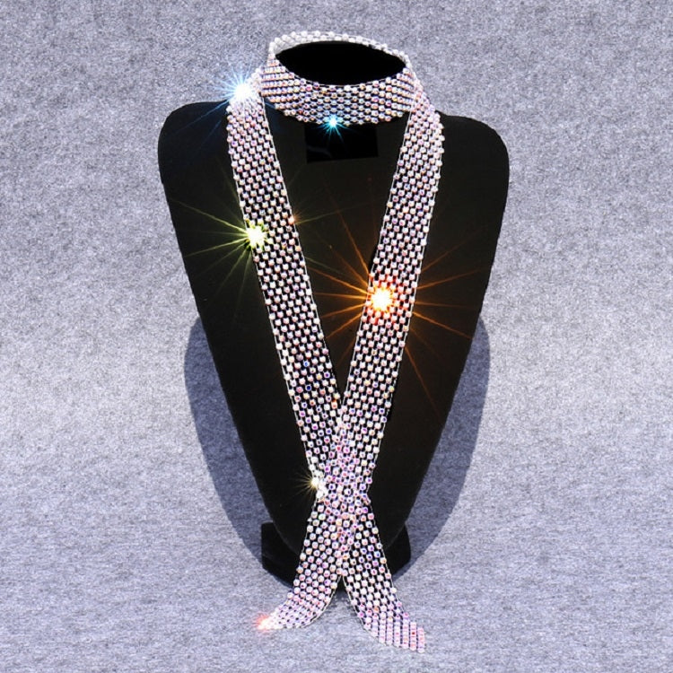 Women Sequined Rhinestone Bow Tie Dance Costume Accessories, White Diamond on White, Colorful Diamond on White, White Diamond on Black, Gun Black Diamond on Black, Red Diamond on Black, Blue Diamond on Black, Gold Diamond on Black