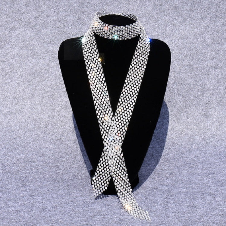 Women Sequined Rhinestone Bow Tie Dance Costume Accessories, White Diamond on White, Colorful Diamond on White, White Diamond on Black, Gun Black Diamond on Black, Red Diamond on Black, Blue Diamond on Black, Gold Diamond on Black