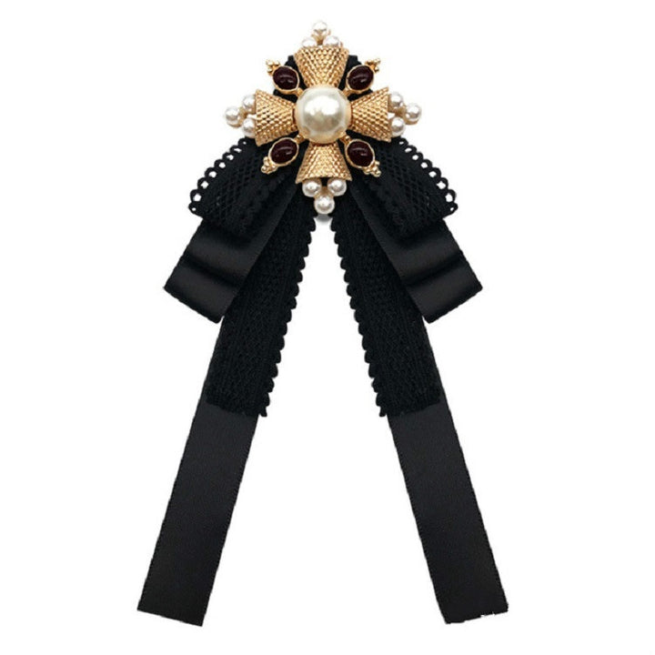 Ladies Court Style Cloth Brooch Lace Bow-knot Bow Tie Costume Accessories, Pin Buckle Version, Tie Belts Version