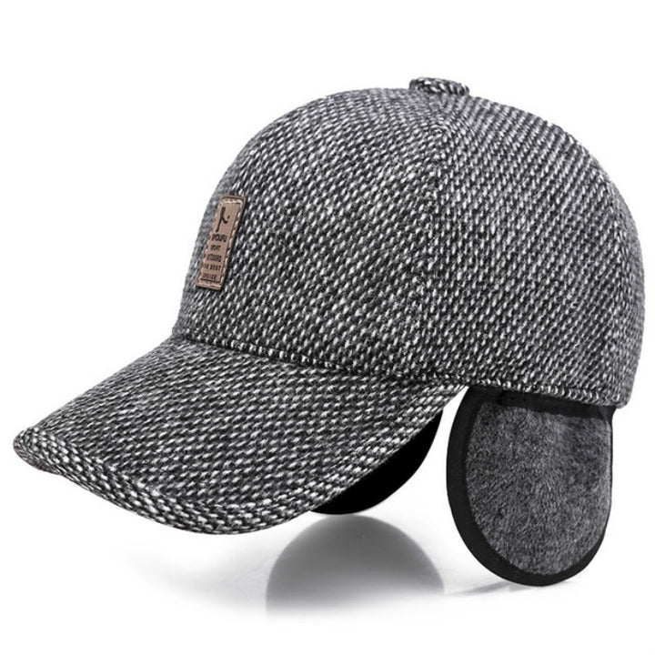 Winter Casual Baseball Cap Outdoor Thickened Warm Bomber Hats for Men, Adjustable