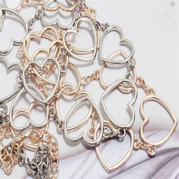 Wild Simple Heart-shaped Metal Waist Chain Dress Shirt Belt