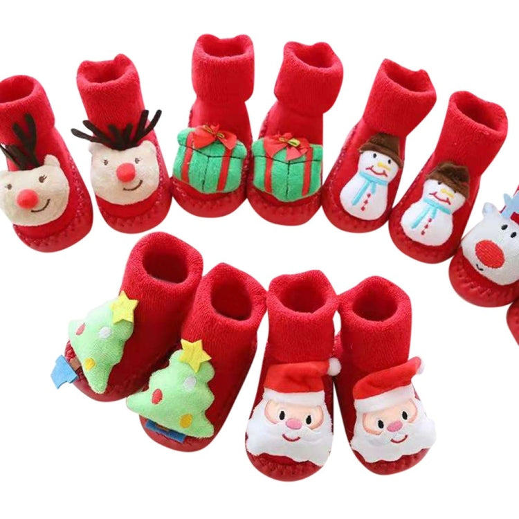 Thicken Baby Toddler Shoes Socks Children Cartoon Doll Christmas Terry Skin Socks, 11CM, 12CM, 13CM