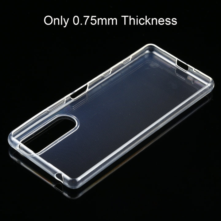 For Sony Xperia 5 III 0.75mm Ultra-thin Transparent TPU Soft Protective Case, For Sony Xperia 5 III