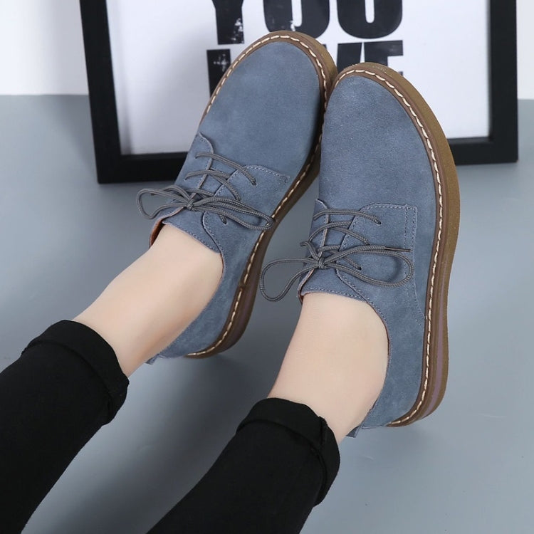 Suede Flat Bottom Lace-up Wear Resistant Fashion Casual Shoes for Woman, 35, 36, 37, 38, 39, 40