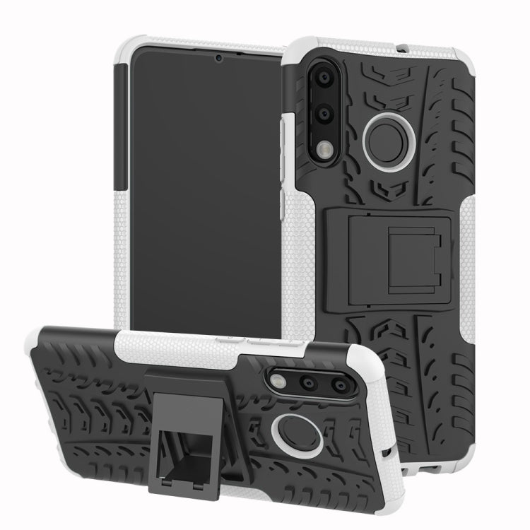 Tire Texture TPU+PC Shockproof Phone Case for Huawei P30 Lite / Nova 4e, with Holder, For Huawei P30 Lite