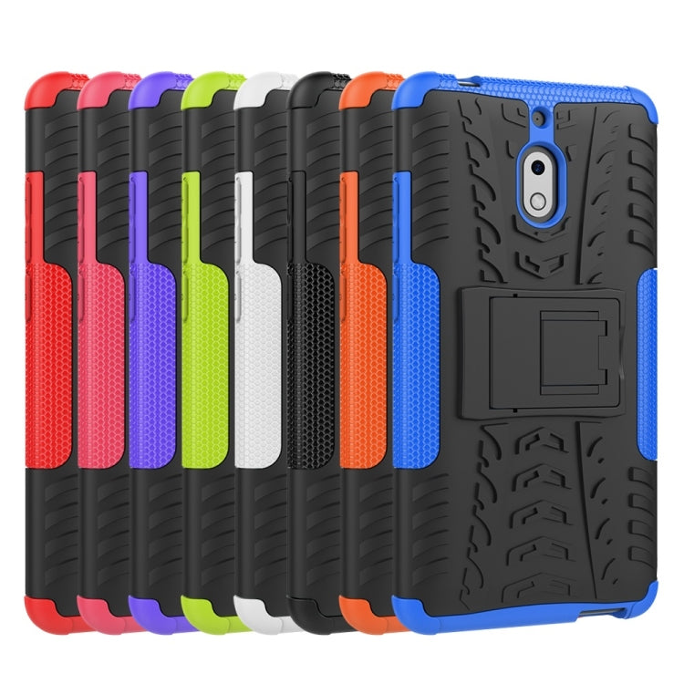 Tire Texture TPU+PC Shockproof Phone Case for Nokia 2.1, with Holder