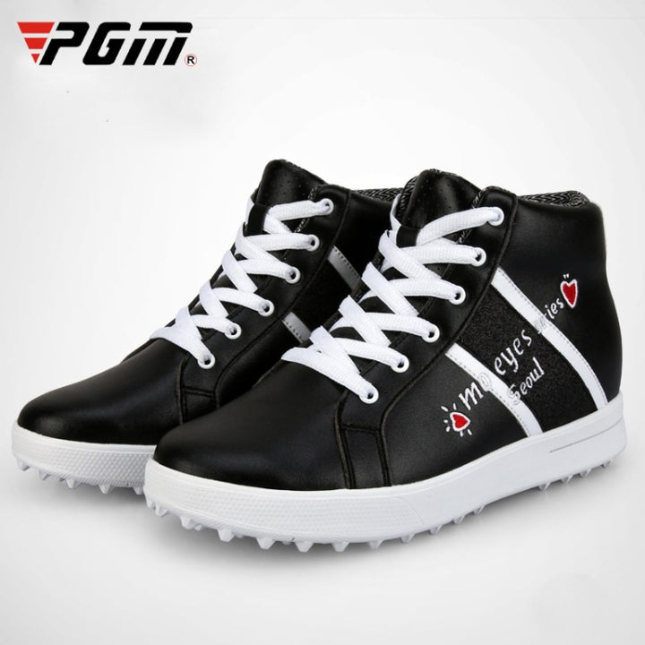 PGM Golf High-top Increased Microfiber Leather Sneakers for Women, 35, 36, 37, 38, 39