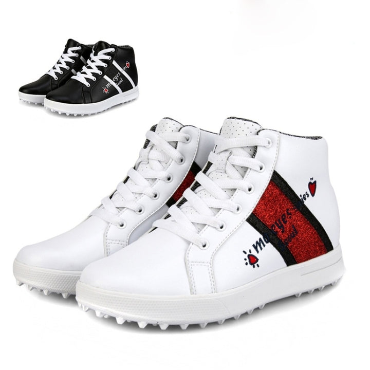 PGM Golf High-top Increased Microfiber Leather Sneakers for Women, 35, 36, 37, 38, 39