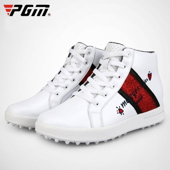 PGM Golf High-top Increased Microfiber Leather Sneakers for Women, 35, 36, 37, 38, 39