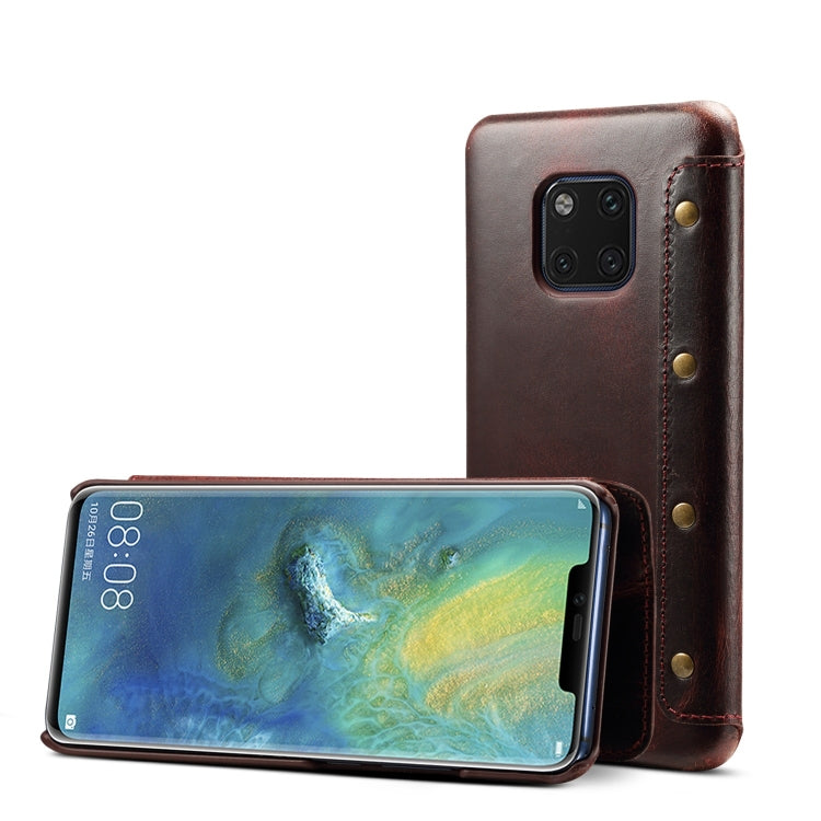 Oil Wax Cowhide Horizontal Flip Leather Case for Huawei Mate 20 Pro, with Card Slots & Wallet, For Huawei Mate 20 Pro