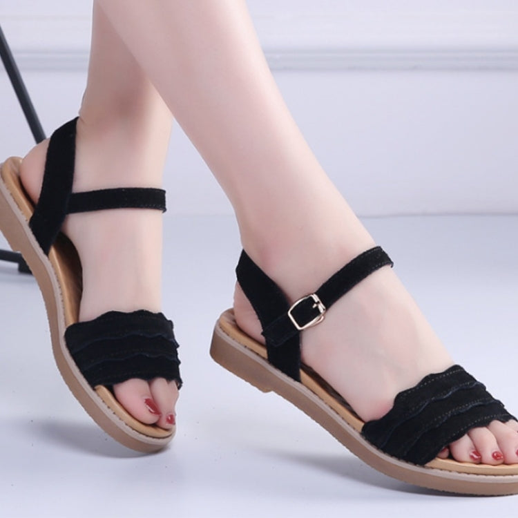 Suede Flat Bottom Non-slip Wearable Lightweight Sandals for Women, 35, 36, 37, 38, 39, 40