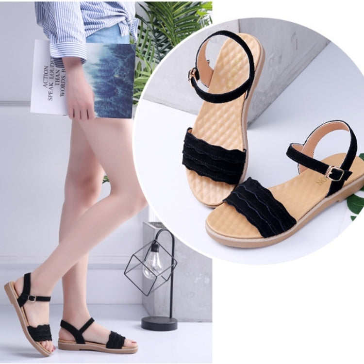 Suede Flat Bottom Non-slip Wearable Lightweight Sandals for Women, 35, 36, 37, 38, 39, 40