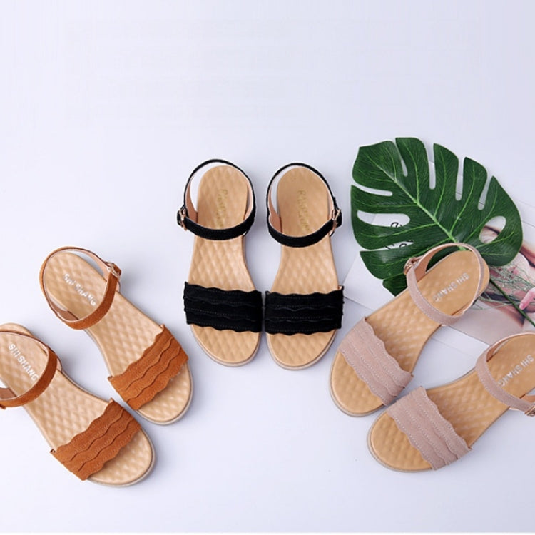 Suede Flat Bottom Non-slip Wearable Lightweight Sandals for Women, 35, 36, 37, 38, 39, 40