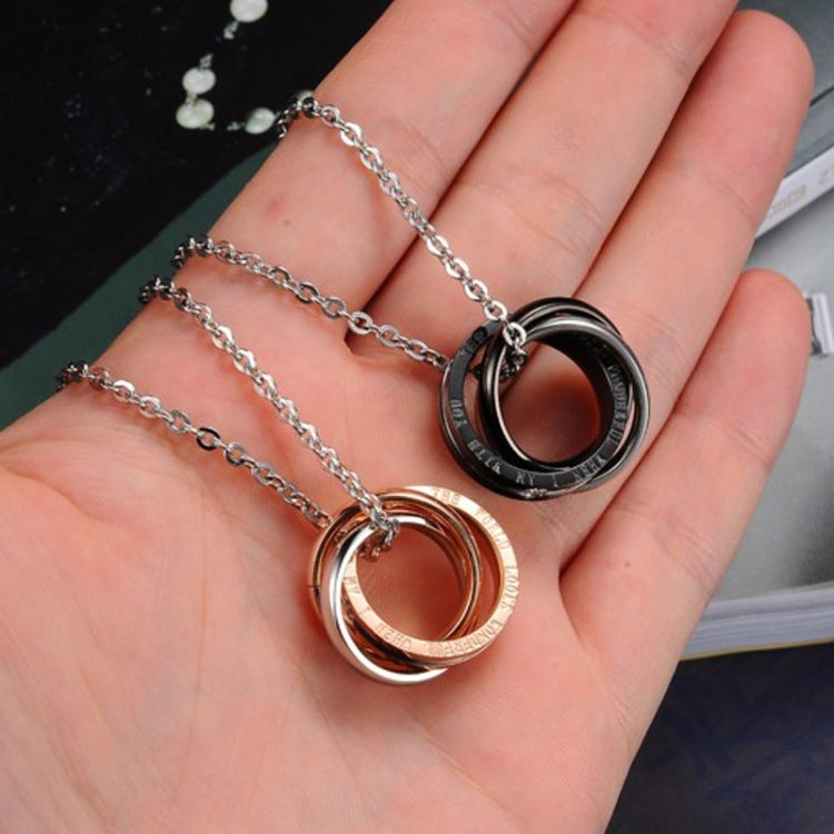 OPK Interlocking Titanium Steel Couple Necklace