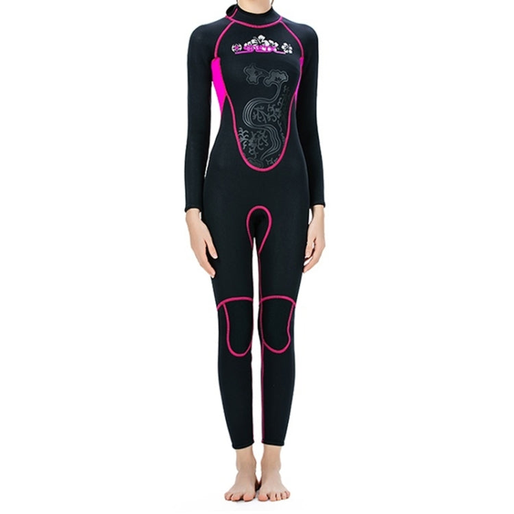 SLINX 1102 3mm Neoprene Super Elastic Wear-resistant Warm Cold-proof Two-color U Shape Stitching One-piece Long Sleeve Wetsuit for Women